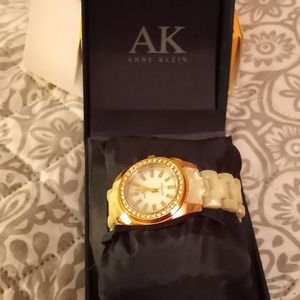 Anne Klein wrist watch, stainless steel
